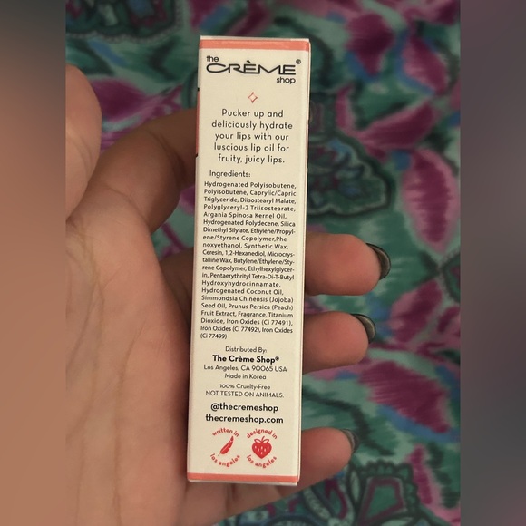 The Crème Shop Peach Cobbler Luscious Lip Oil - Picture 2 of 5